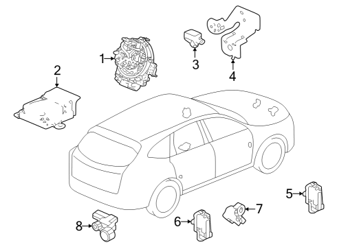 2024 Honda Pilot SENSOR, FR- CRASH Diagram for 77930-T90-A11