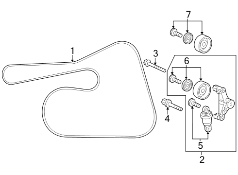 2023 Honda Civic Belts & Pulleys Diagram 3