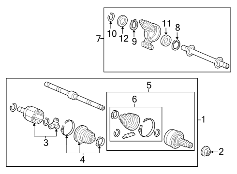 2024 Honda HR-V JOINT, INBOARD Diagram for 44310-3W0-A01