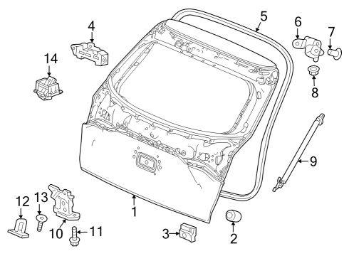 2023 Honda HR-V Gate & Hardware Diagram