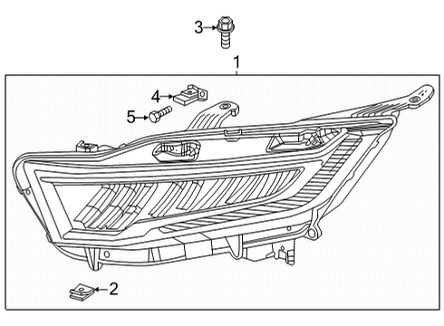 2023 Honda Odyssey Headlamp Components Diagram