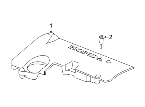 2023 Honda Civic Engine Appearance Cover Diagram 2