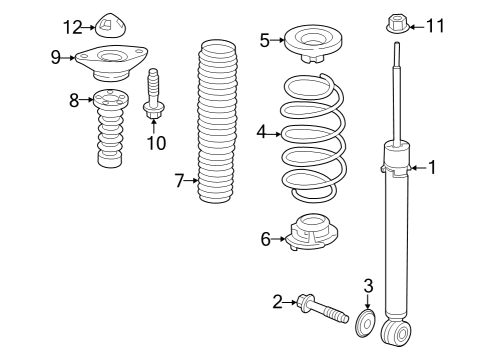 2024 Honda HR-V Shocks & Components - Rear Diagram 2