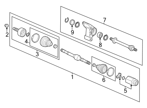2023 Honda CR-V Drive Axles - Front Diagram 2