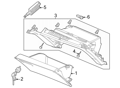 2023 Honda Accord Hybrid Glove Box Diagram