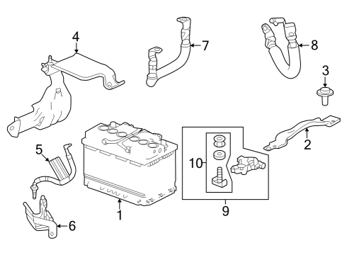 BATTERY ASSY,LN3 Diagram for 31500-TYB-AGM100M