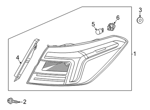 2023 Honda Civic Tail Lamps Diagram 1
