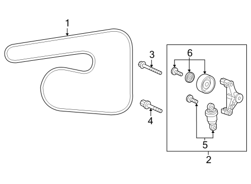 2023 Honda Accord Hybrid Belts & Pulleys Diagram