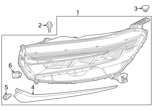2023 Honda CR-V Headlamp Components Diagram