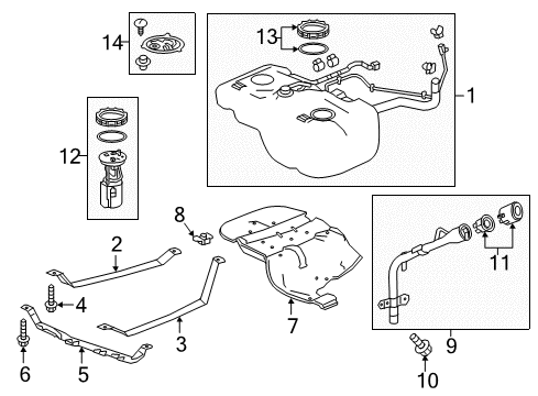 2022 Honda Pilot Fuel System Components Diagram