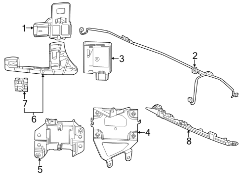 2023 Honda CR-V Hybrid Electrical Components - Rear Bumper Diagram