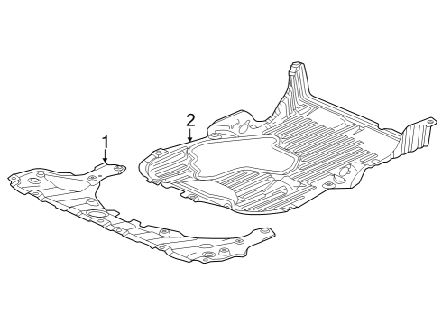 2024 Honda Pilot Splash Shields Diagram