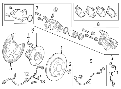 2023 Honda HR-V HARNESS, R- EPB Diagram for 47510-3W0-A01