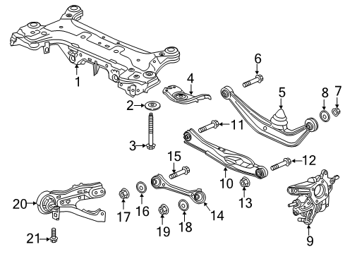 2023 Honda Odyssey Rear Suspension Diagram