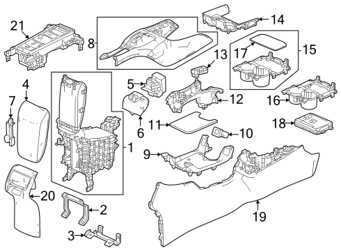 2023 Honda HR-V Center Console Diagram