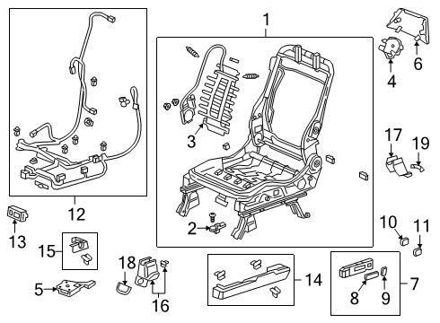 2022 Honda Passport Tracks & Components Diagram 1
