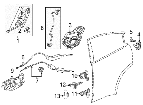 2022 Honda HR-V Lock & Hardware Diagram 2