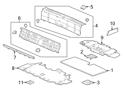 2023 Honda Pilot Interior Trim - Rear Body Diagram