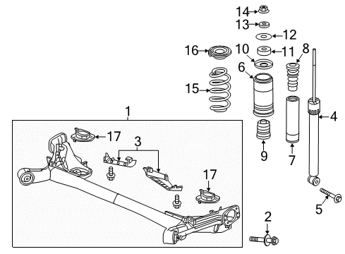 2022 Honda HR-V Rear Suspension Diagram 2