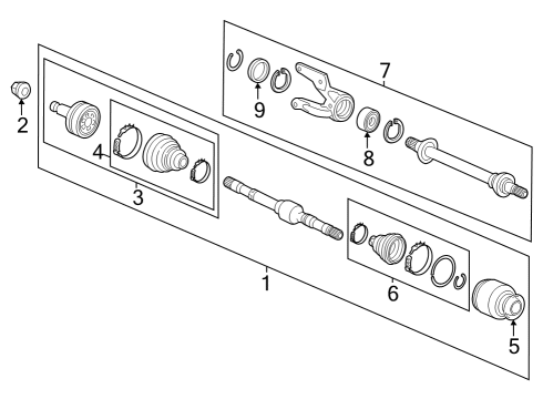 2023 Honda Civic Drive Axles - Front Diagram 3