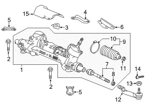 2022 Honda Accord Hybrid Steering Column & Wheel, Steering Gear & Linkage Diagram 2