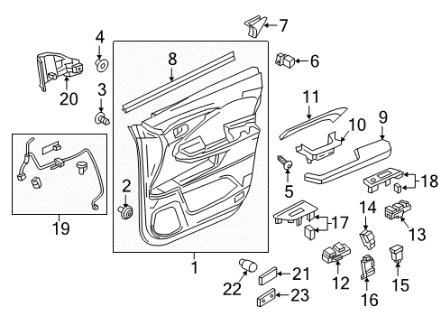 2022 Honda Pilot Mirrors Diagram 1