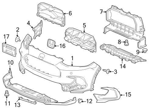2023 Honda HR-V Bumper & Components - Front Diagram 1
