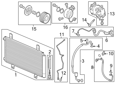 2023 Honda CR-V A/C Compressor Diagram 1