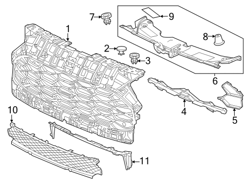 2023 Honda HR-V Grille & Components Diagram 2