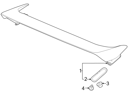 2023 Honda Civic Rear Spoiler Diagram 1