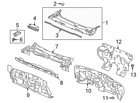 2022 Honda Accord Hybrid Cowl Diagram