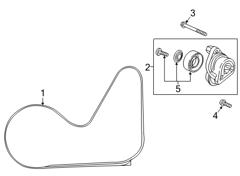 2022 Honda Passport Belts & Pulleys Diagram
