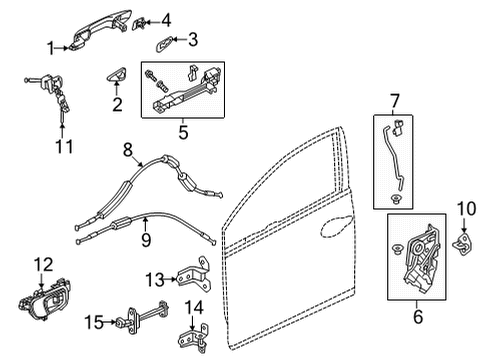 2023 Honda Civic Lock & Hardware Diagram 1