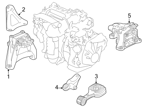 2024 Honda Accord Engine & Trans Mounting Diagram 1