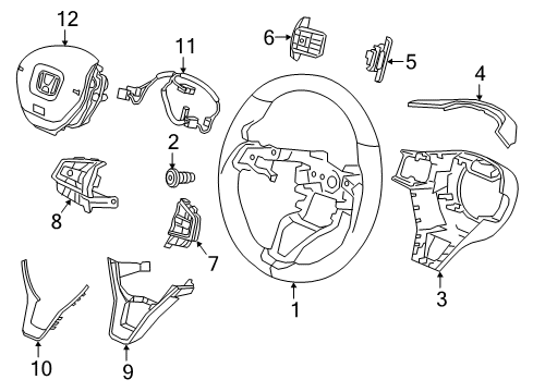 2022 Honda Accord Hybrid Steering Column & Wheel, Steering Gear & Linkage Diagram 5