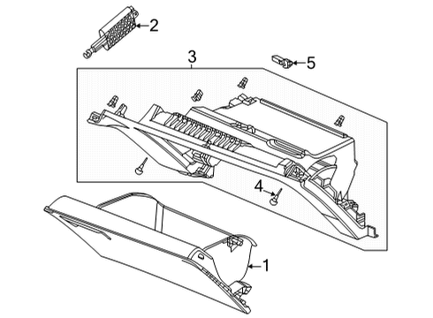 2022 Honda Civic Glove Box Diagram 1