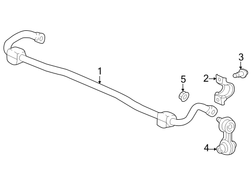 2023 Honda Civic Stabilizer Bar & Components - Rear Diagram 3