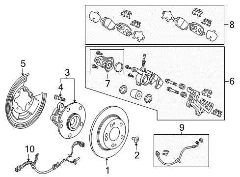2022 Honda CR-V Brake Components Diagram 3