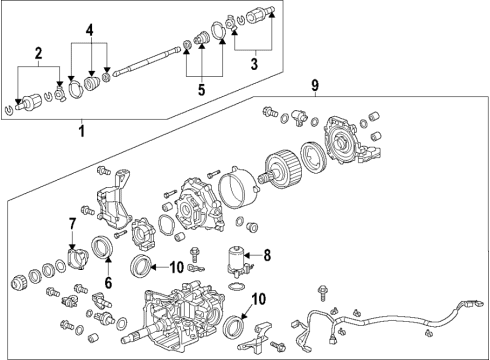 2022 Honda CR-V Rear Axle, Axle Shafts & Joints, Differential, Drive Axles, Propeller Shaft Diagram