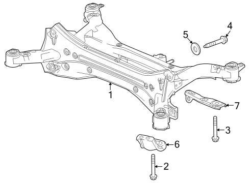 2023 Honda CR-V Suspension Mounting - Rear Diagram 1