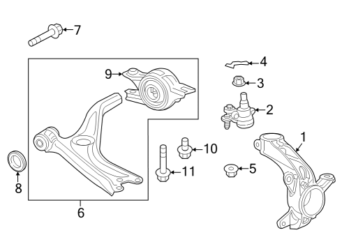 2024 Honda HR-V Front Suspension Components Diagram