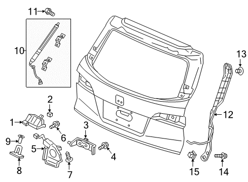 2022 Honda Pilot Lock & Hardware Diagram 2