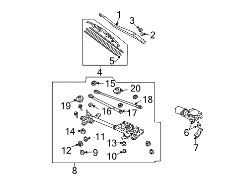 Rubber, Blade (650MM) Diagram for 76622-SEA-J11
