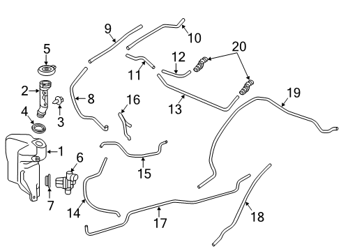 2022 Honda HR-V Wiper & Washer Components Diagram 2