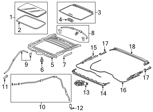 2022 Honda Pilot Sunroof Diagram 3