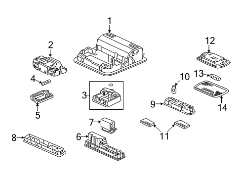 2022 Honda Passport Sunroof Diagram 1