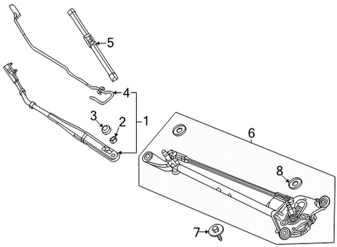 2022 Honda Civic Wiper & Washer Components Diagram 3