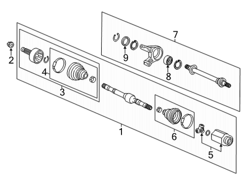 2022 Honda CR-V Drive Axles - Front Diagram 2