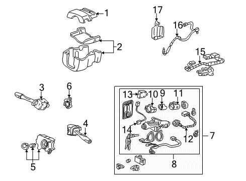 Cover Column *NH283L* Diagram for 77360-SZ3-A01ZB