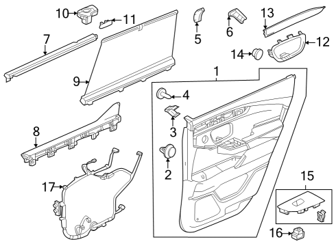 2023 Honda Pilot BASE L, RR- (TYPEB) Diagram for 83751-T90-A01ZA